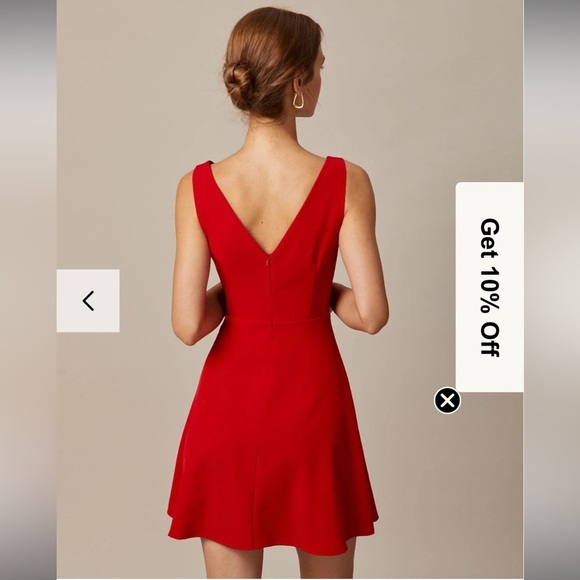 The Red Boat Neck High Waisted Mini Dress - NWT - Picture 2 of 7